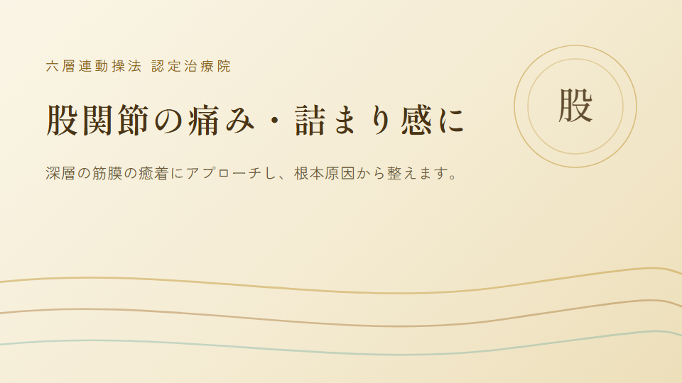 柏市にお住まいで『股関節の痛み』にお悩みの方へ｜整体院 いこい　