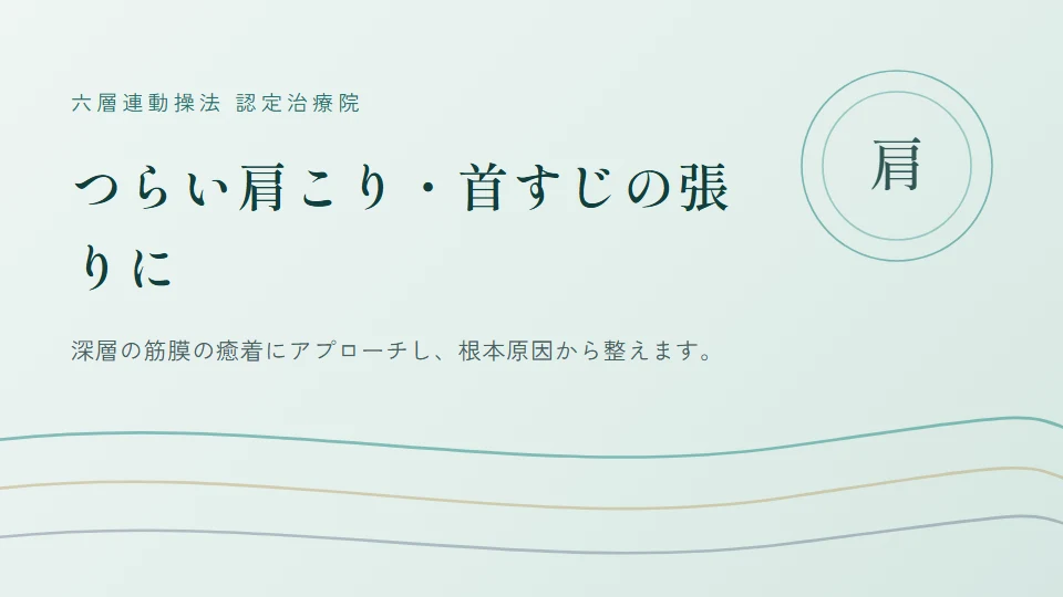 四十肩｜五十肩｜柏市｜整体院いこい｜六層連動操法